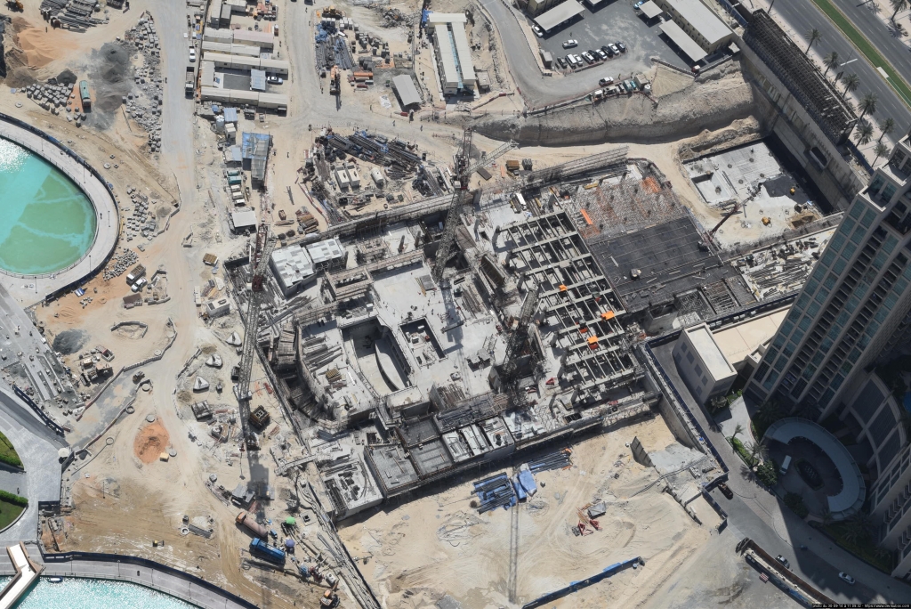 Suivi Devisubox de la construction de l'Opéra de Dubai depuis la tour Khalifa